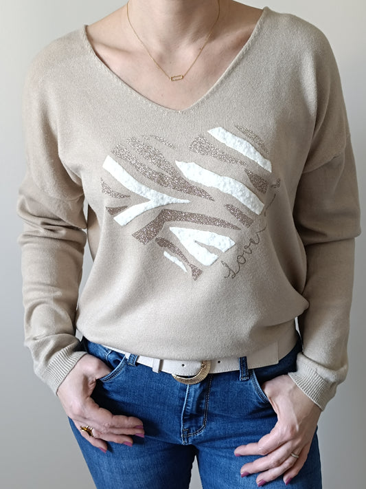 Pull Gabin beige